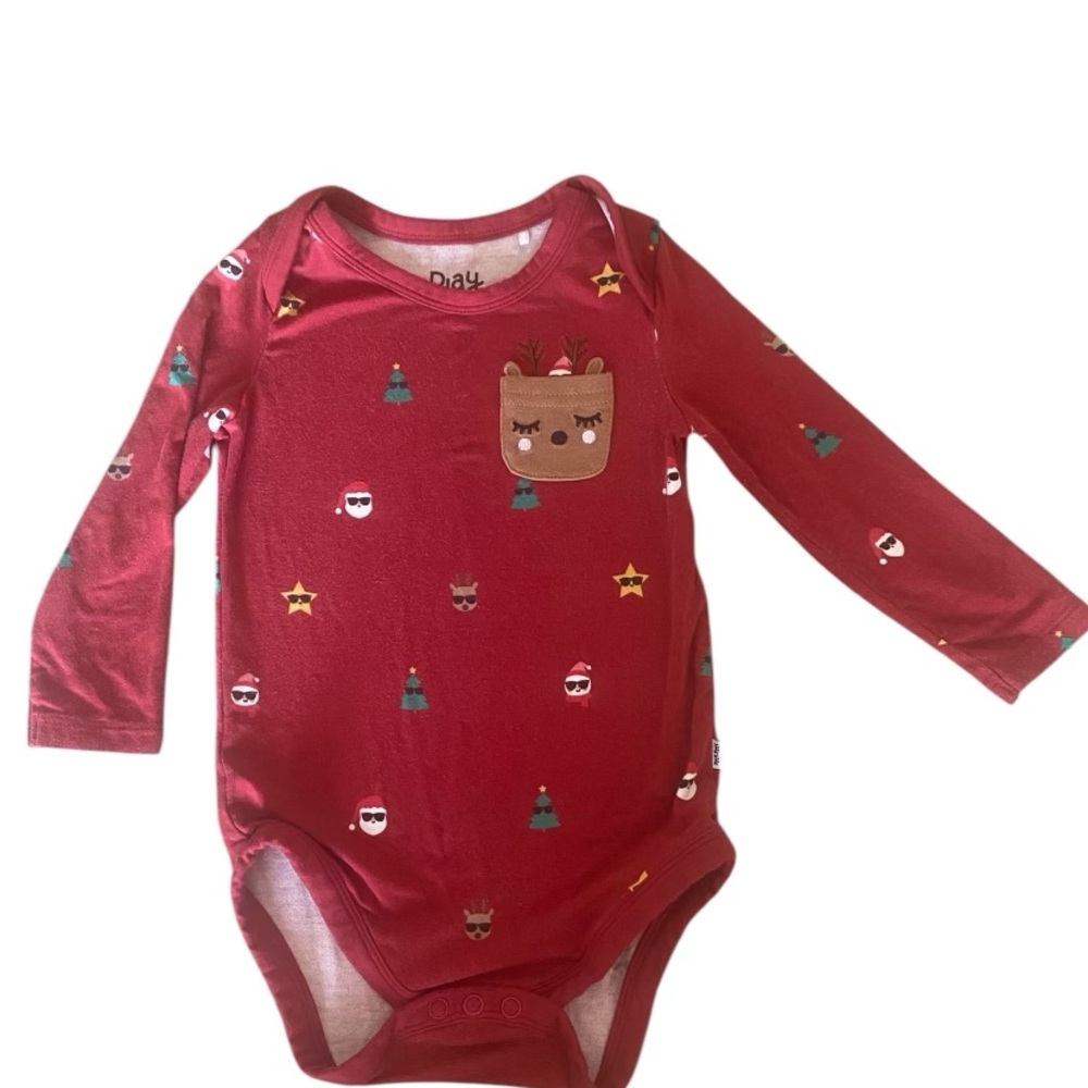 Little Sleepies PLAY Reindeer Bamboo Long Sleeve Onesie 6-12 months